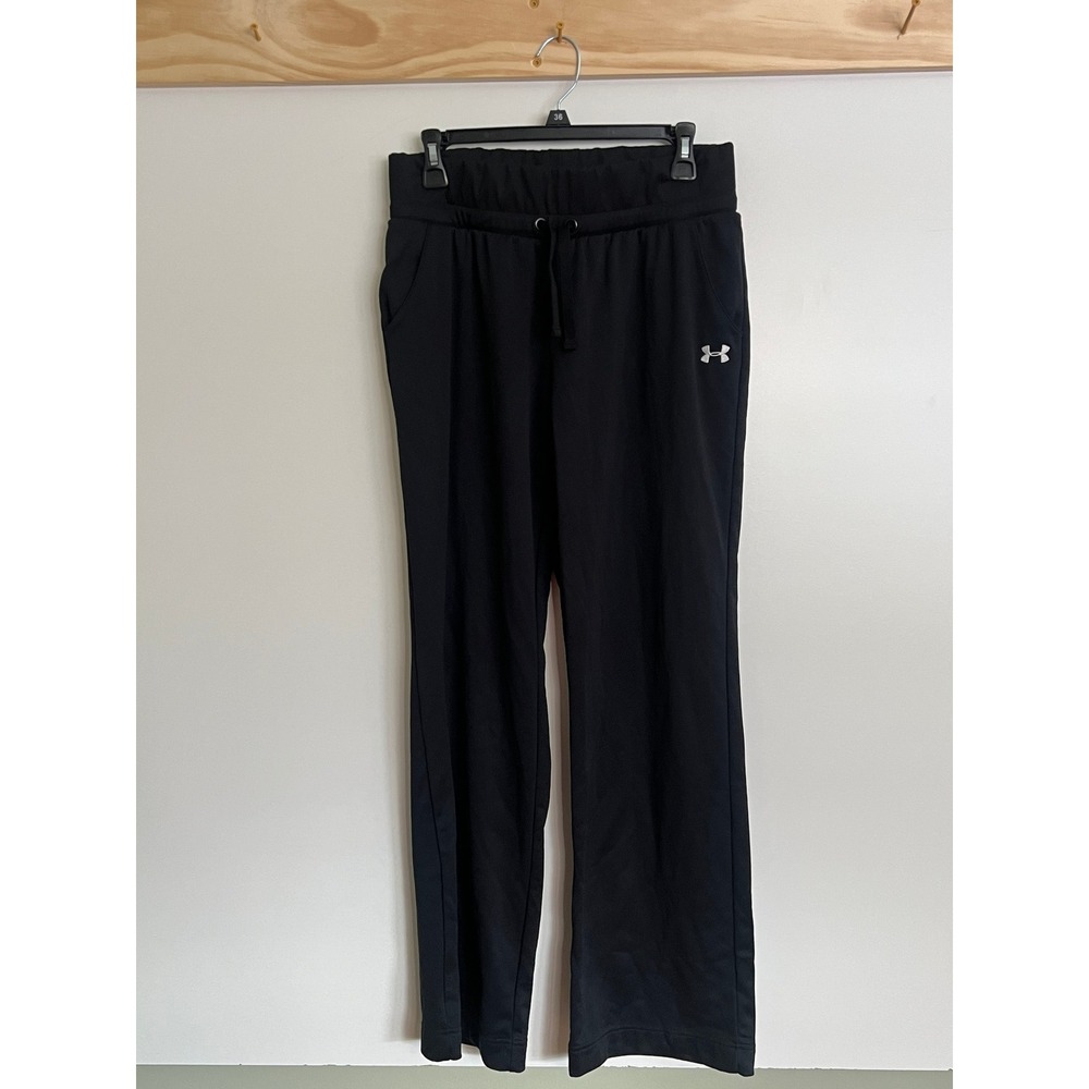 Under Armour Bootcut Sweatpants Black Athletic Athlesiure Women Sz Large